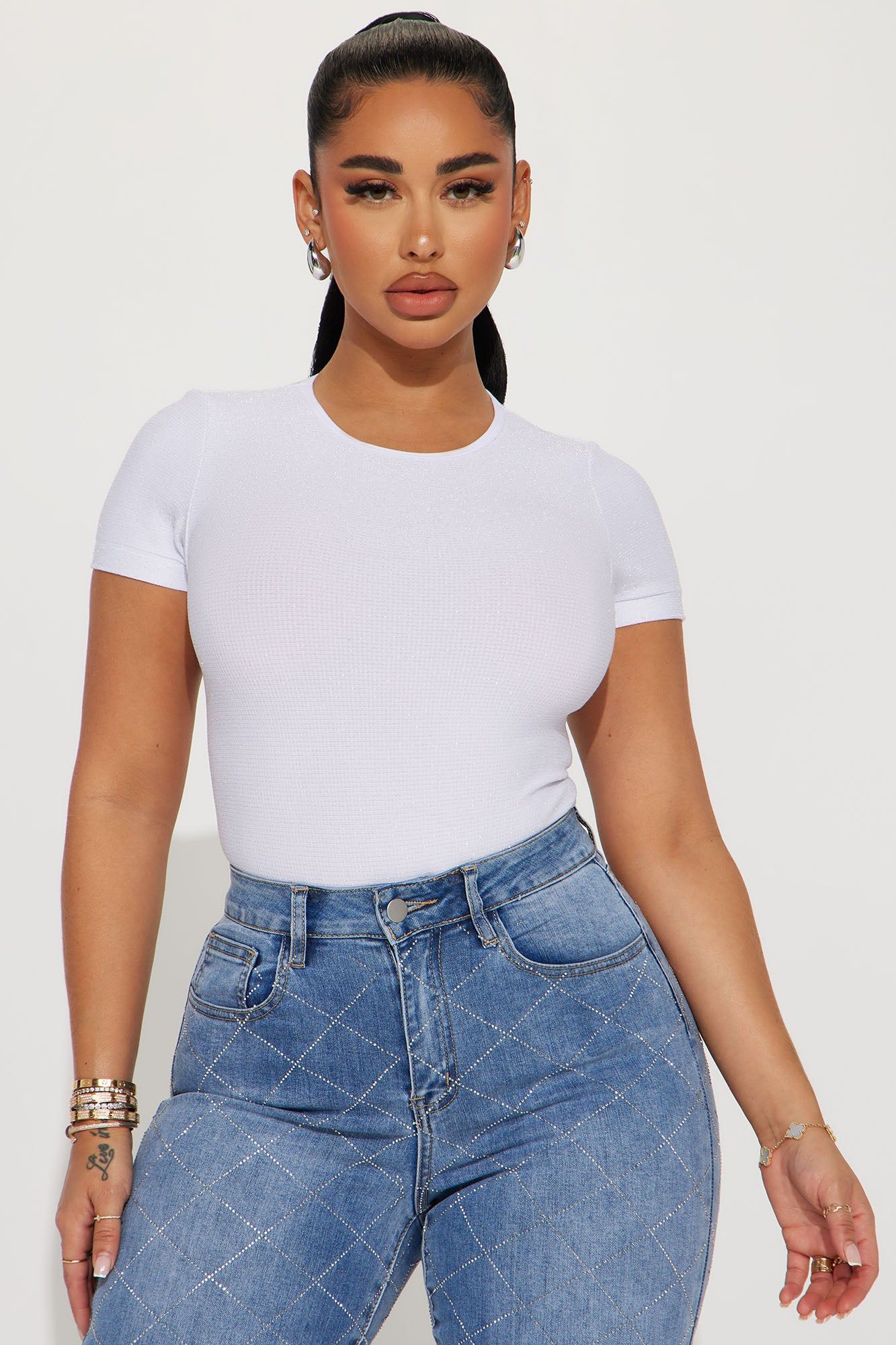 Alexis Seamless Bodysuit - White sold by Fashion Nova product image thumbnail 3