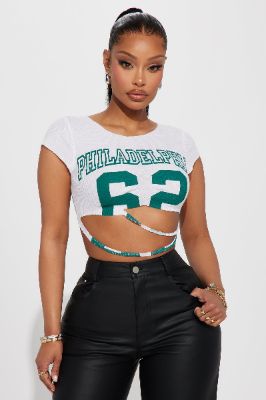 Philly's Greatest Cropped Tee - White sold by Fashion Nova