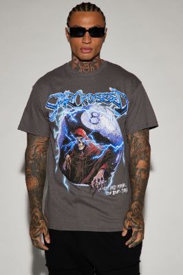 Starcrossed Short Sleeve Tee - Charcoal sold by Fashion Nova