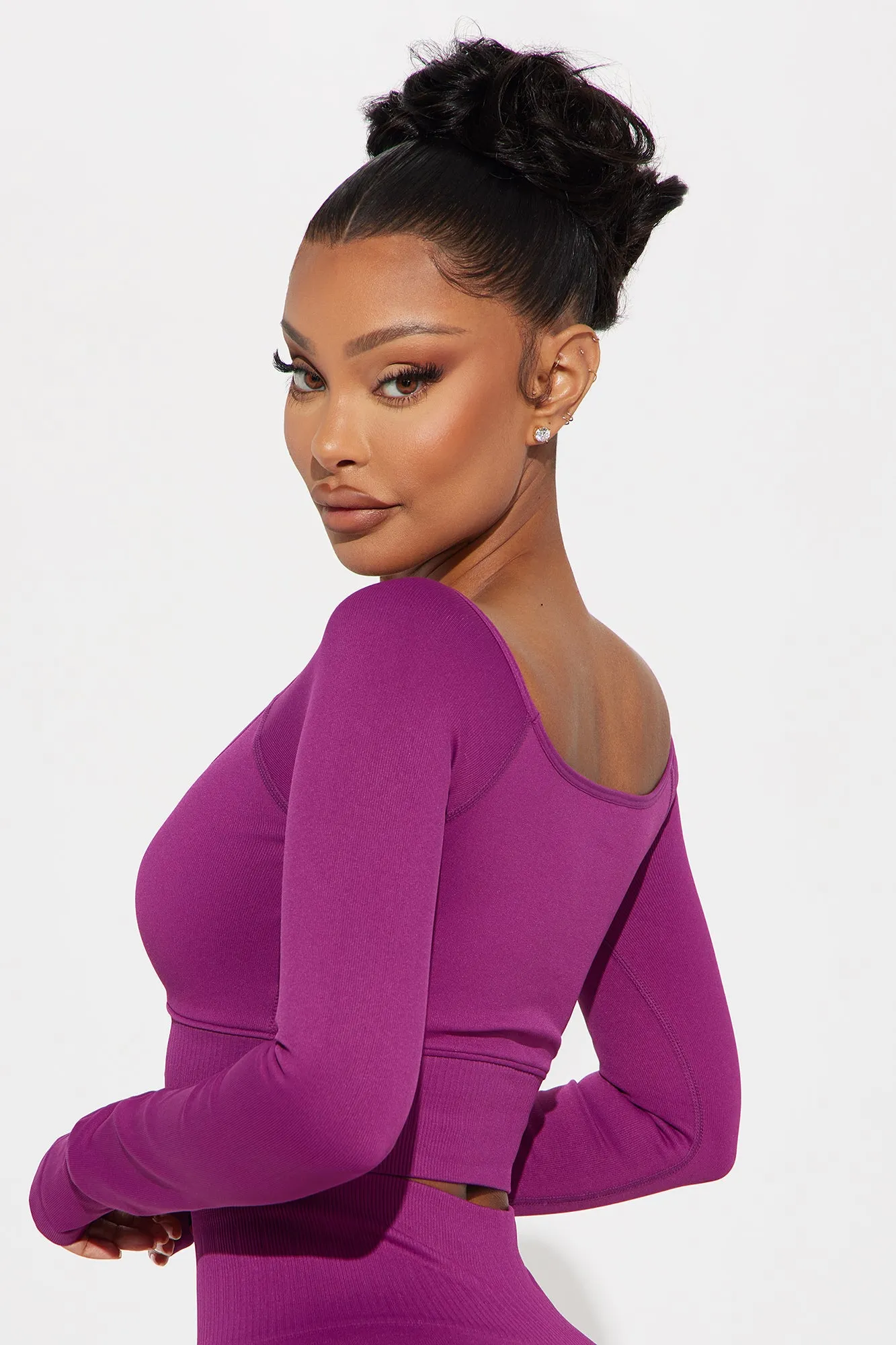 Active Lifestyle Active Top - Plum sold by Fashion Nova product image thumbnail 3