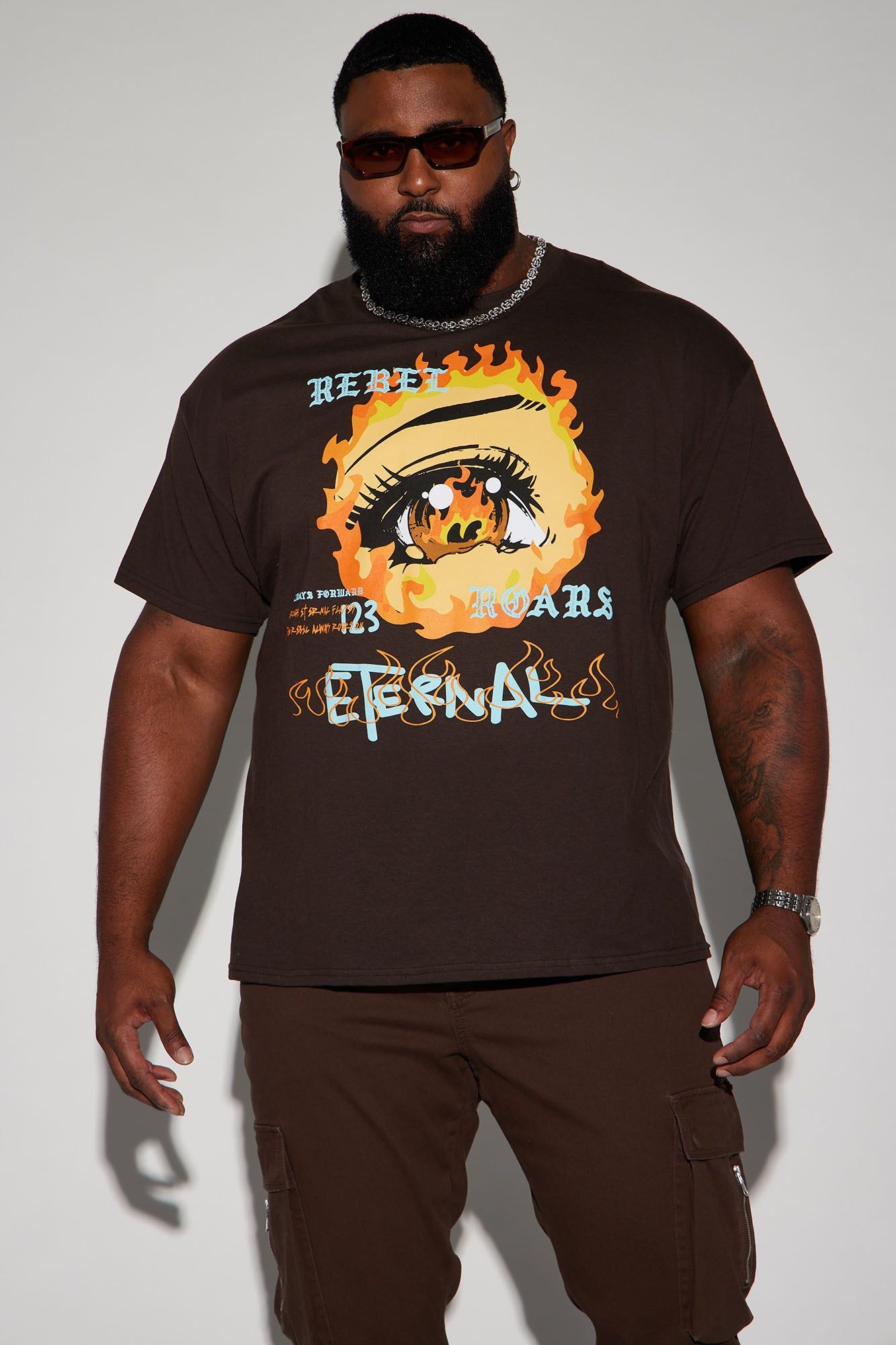 Eternal Flame Short Sleeve Tee - Chocolate sold by Fashion Nova product image thumbnail 4