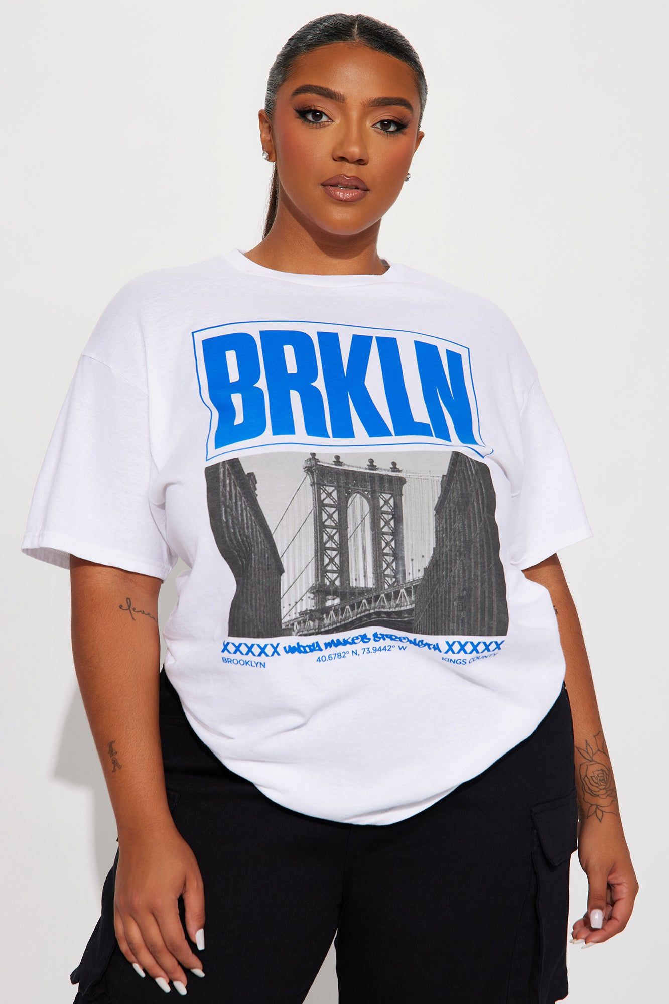 Brooklyn Baby Short Sleeve Tshirt - White sold by Fashion Nova