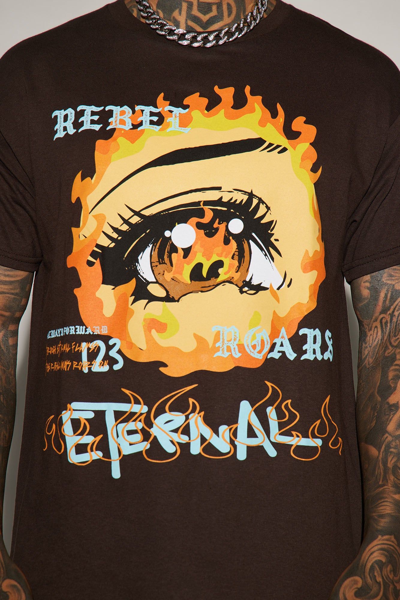 Eternal Flame Short Sleeve Tee - Chocolate sold by Fashion Nova product image thumbnail 3