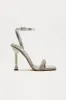 Feel The Mood Rhinestone Heeled Sandals - Silver sold by Fashion Nova