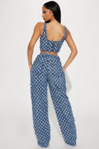 Go With It Distressed Denim Pant Set - Dark Wash sold by Fashion Nova