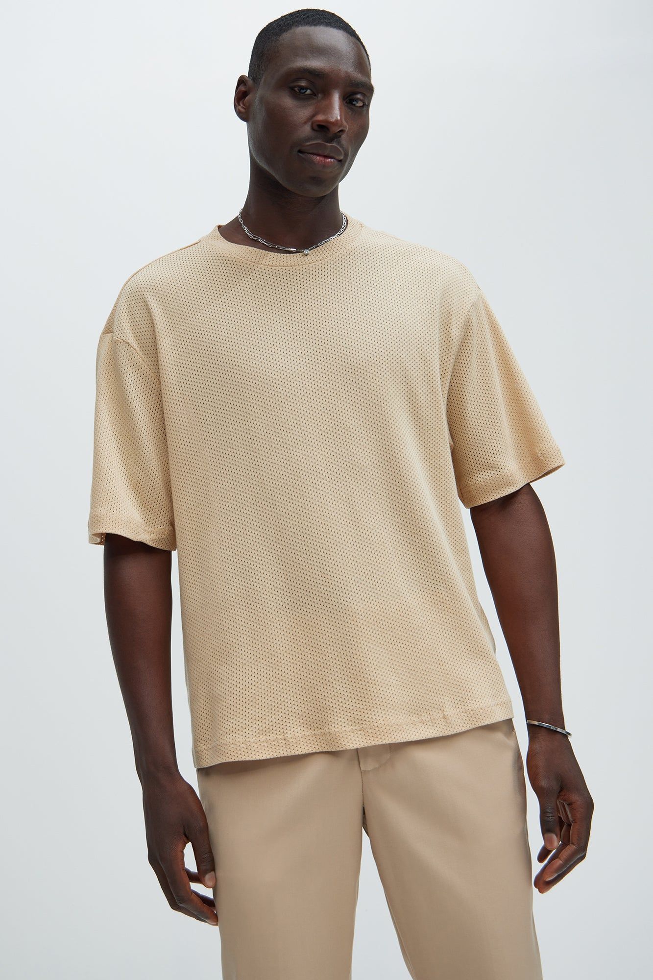 Randall Relaxed Textured Tee - Tan sold by Fashion Nova