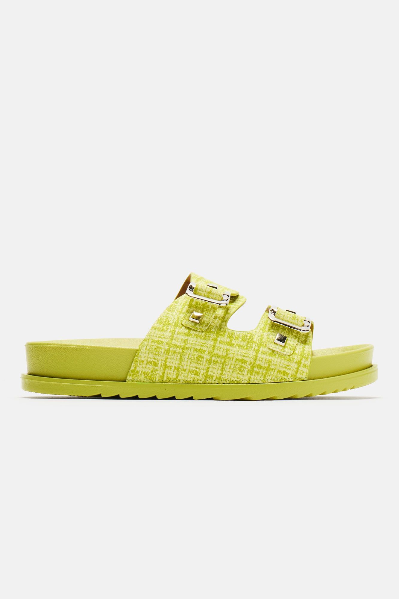 Be Ready Tweed Slides - Lime sold by Fashion Nova product image thumbnail 5