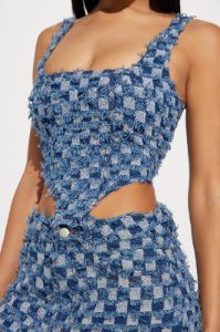 Go With It Distressed Denim Pant Set - Dark Wash sold by Fashion Nova