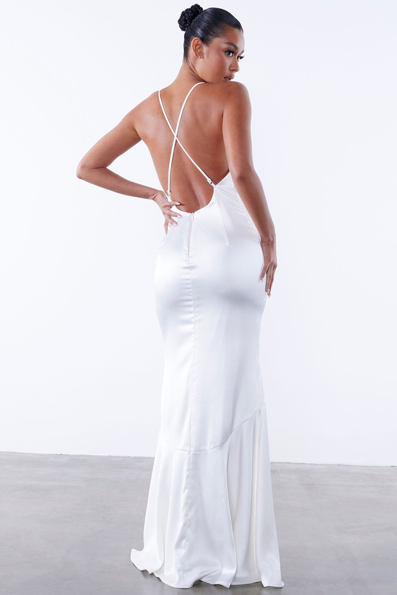 Alice Satin Maxi Dress - White sold by Fashion Nova product image thumbnail 4