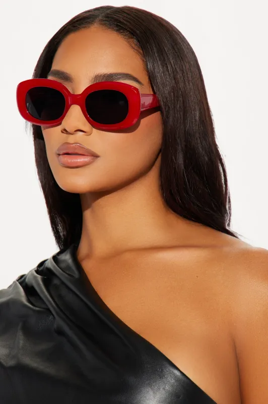 My Enjoyment Sunglasses - Red sold by Fashion Nova