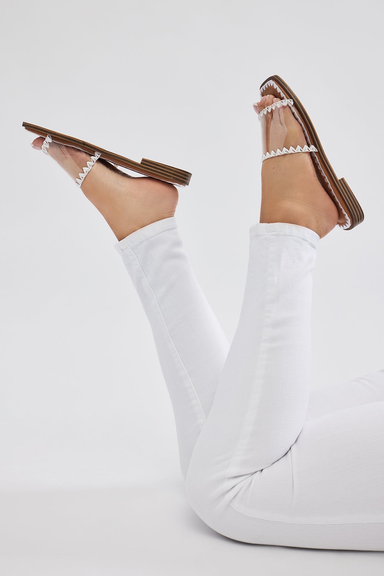 Alexia Flat Sandals - White sold by Fashion Nova product image thumbnail 4