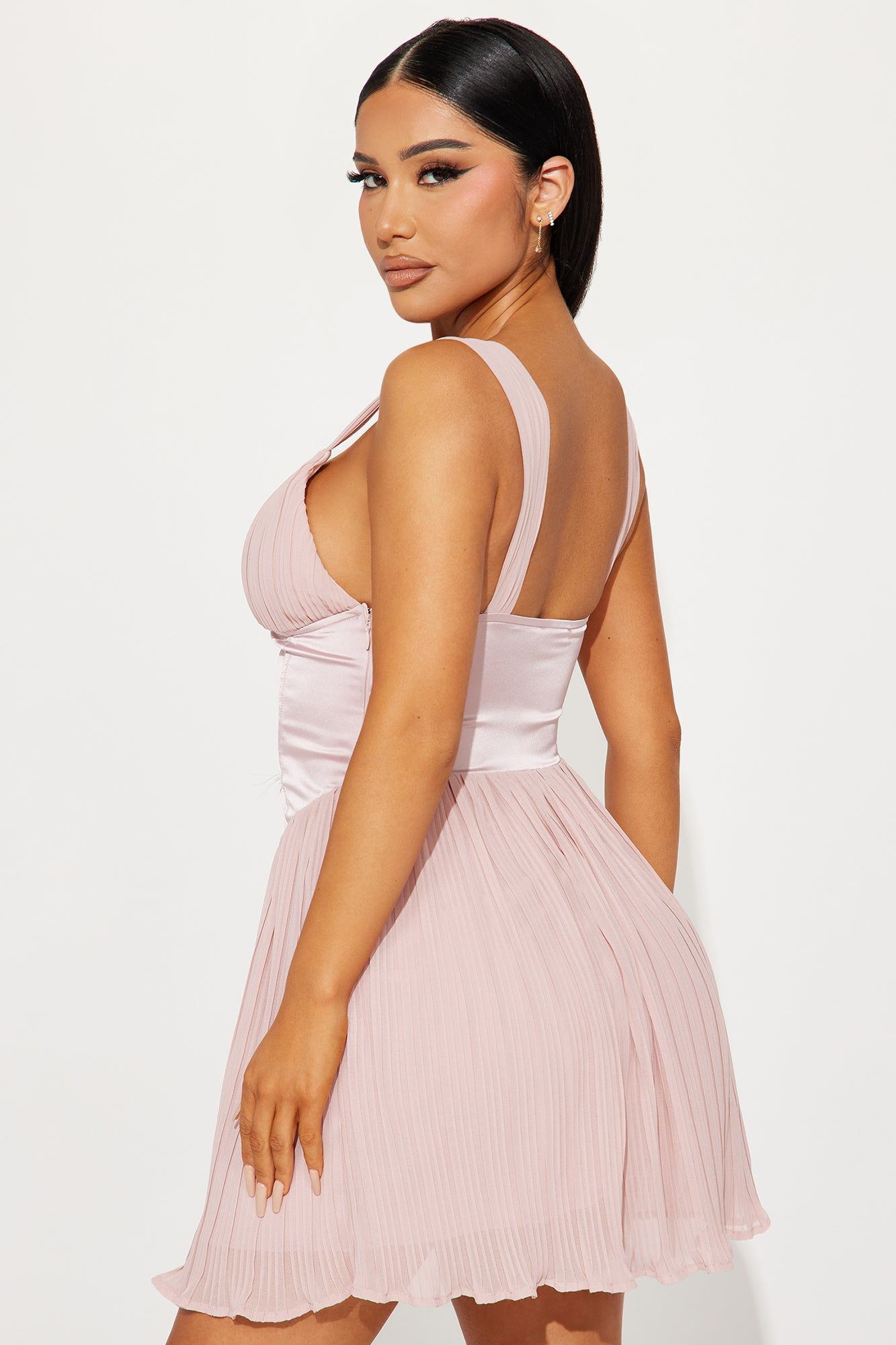 Chantelle Chiffon Mini Dress - Mauve sold by Fashion Nova product image thumbnail 3