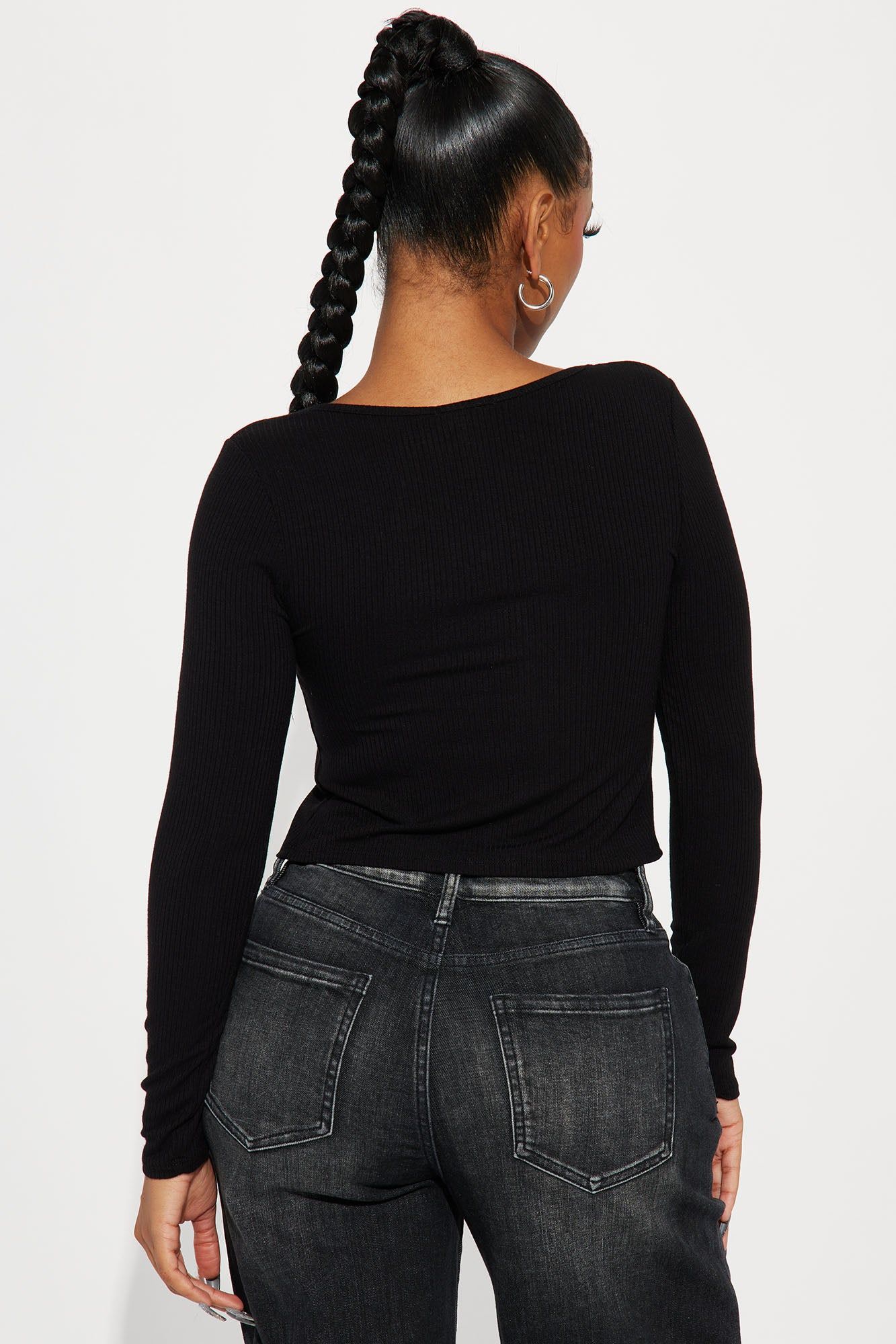Alana Ribbed Top - Black sold by Fashion Nova product image thumbnail 3