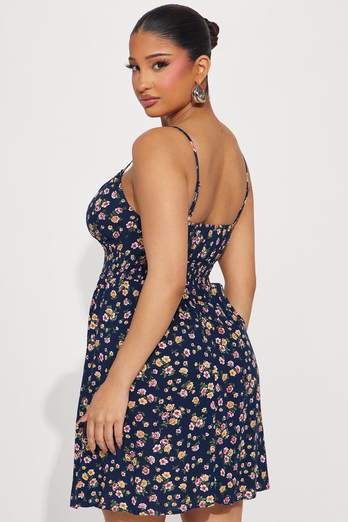 Abby Floral Mini Dress - Navy sold by Fashion Nova product image thumbnail 3