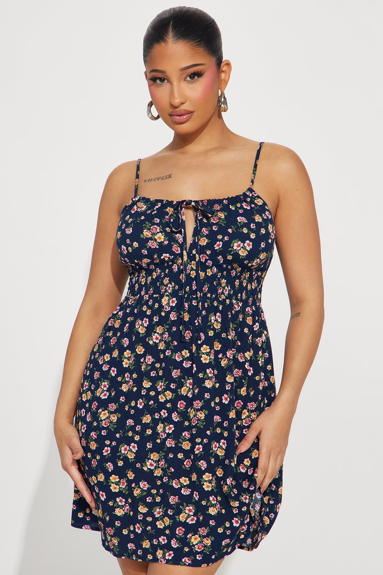 Abby Floral Mini Dress - Navy sold by Fashion Nova product image thumbnail 2