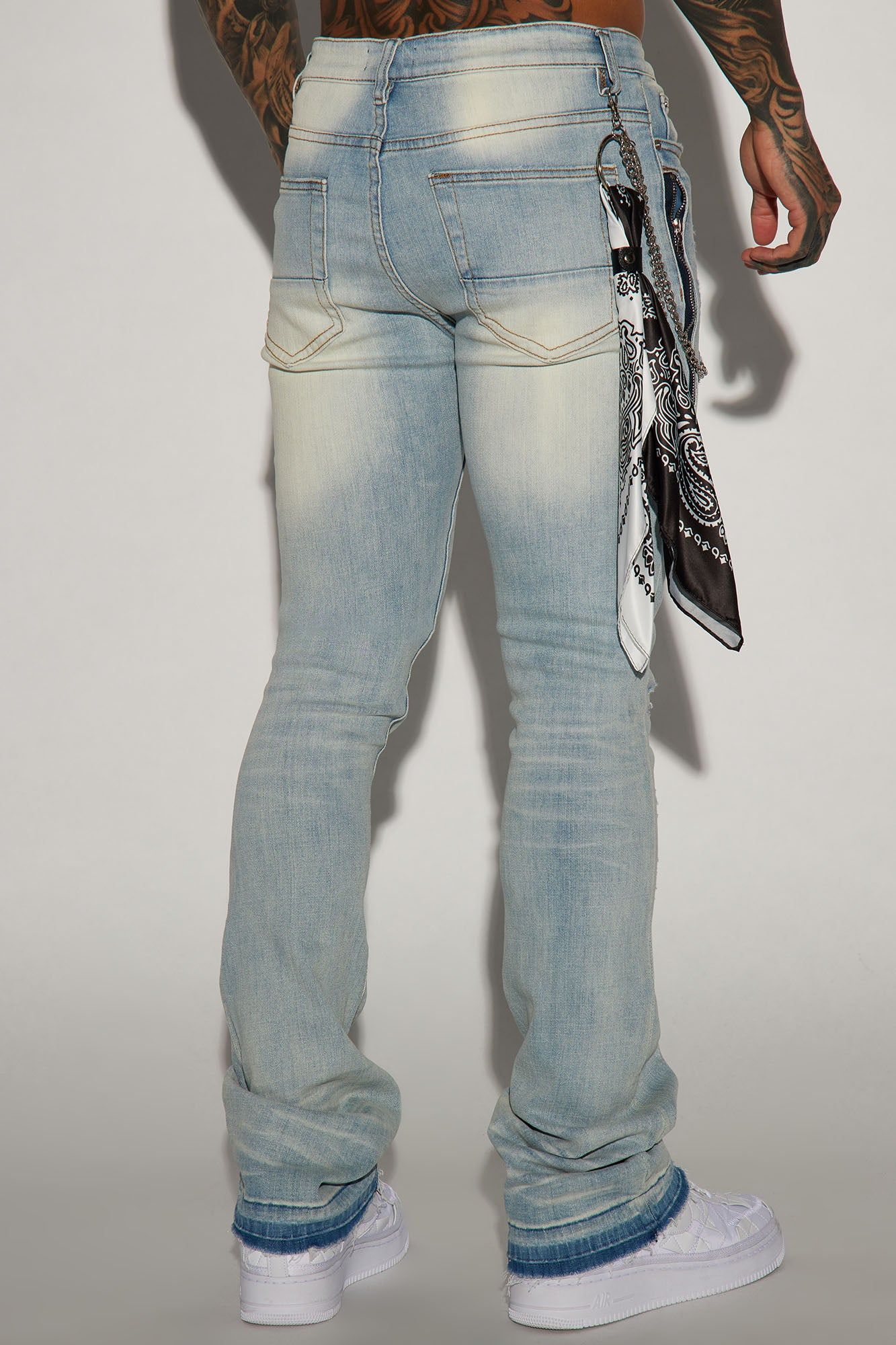 Get It Right Stacked Skinny Flare Jeans - Light Wash sold by Fashion Nova product image thumbnail 10