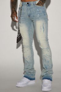 Get It Right Stacked Skinny Flare Jeans - Light Wash sold by Fashion Nova