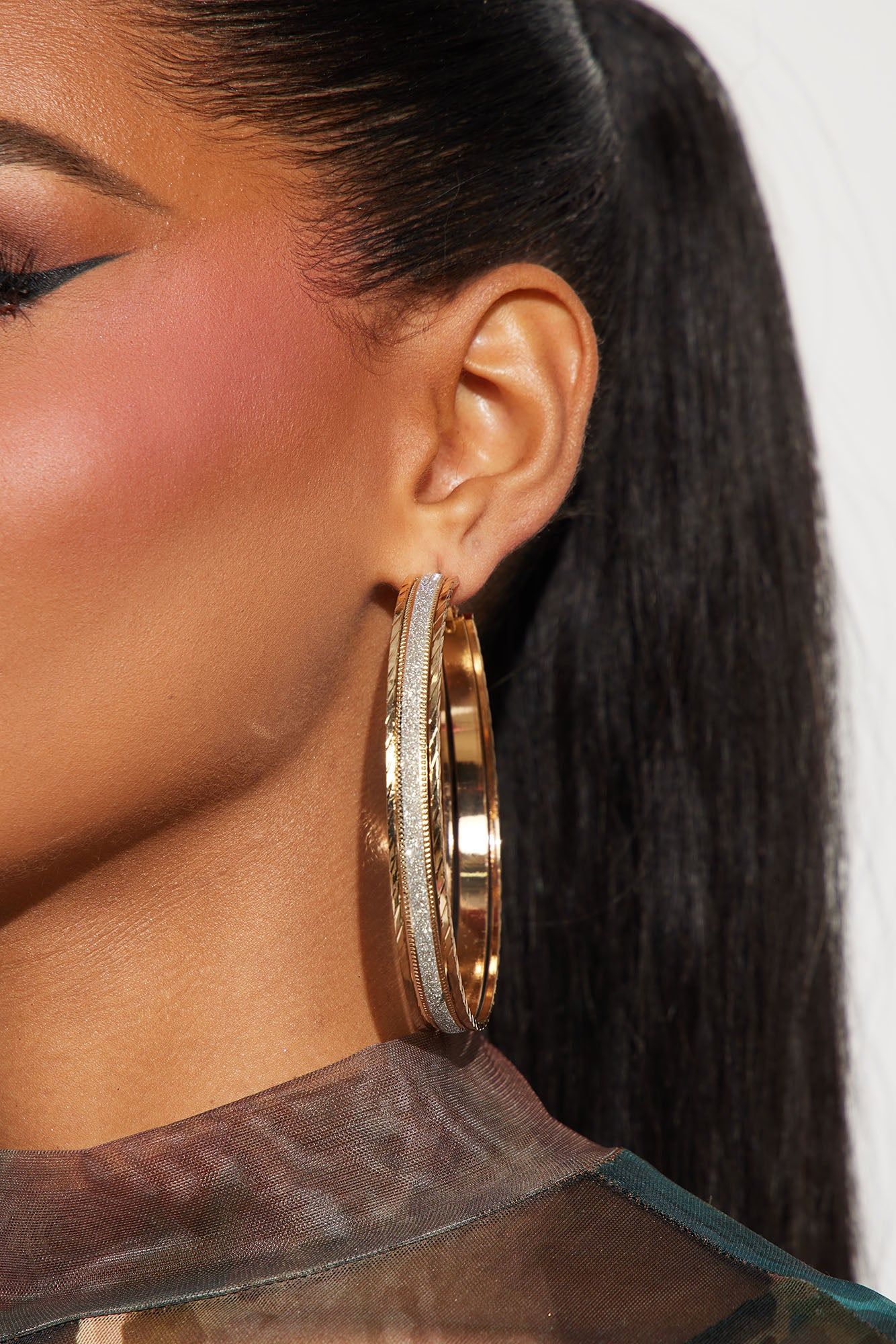 Hoop Galore Earring Set - Gold sold by Fashion Nova