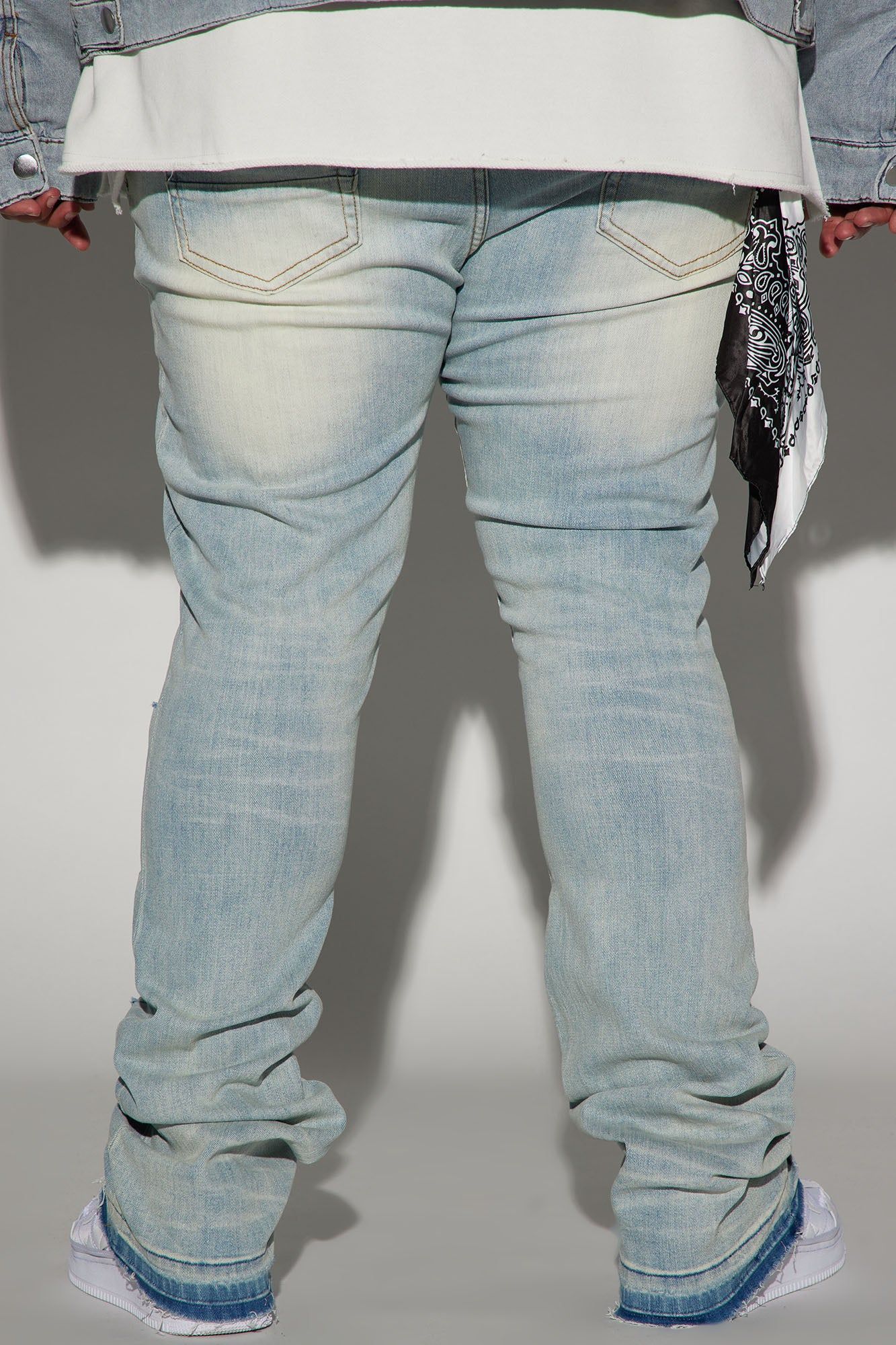 Get It Right Stacked Skinny Flare Jeans - Light Wash sold by Fashion Nova product image thumbnail 9