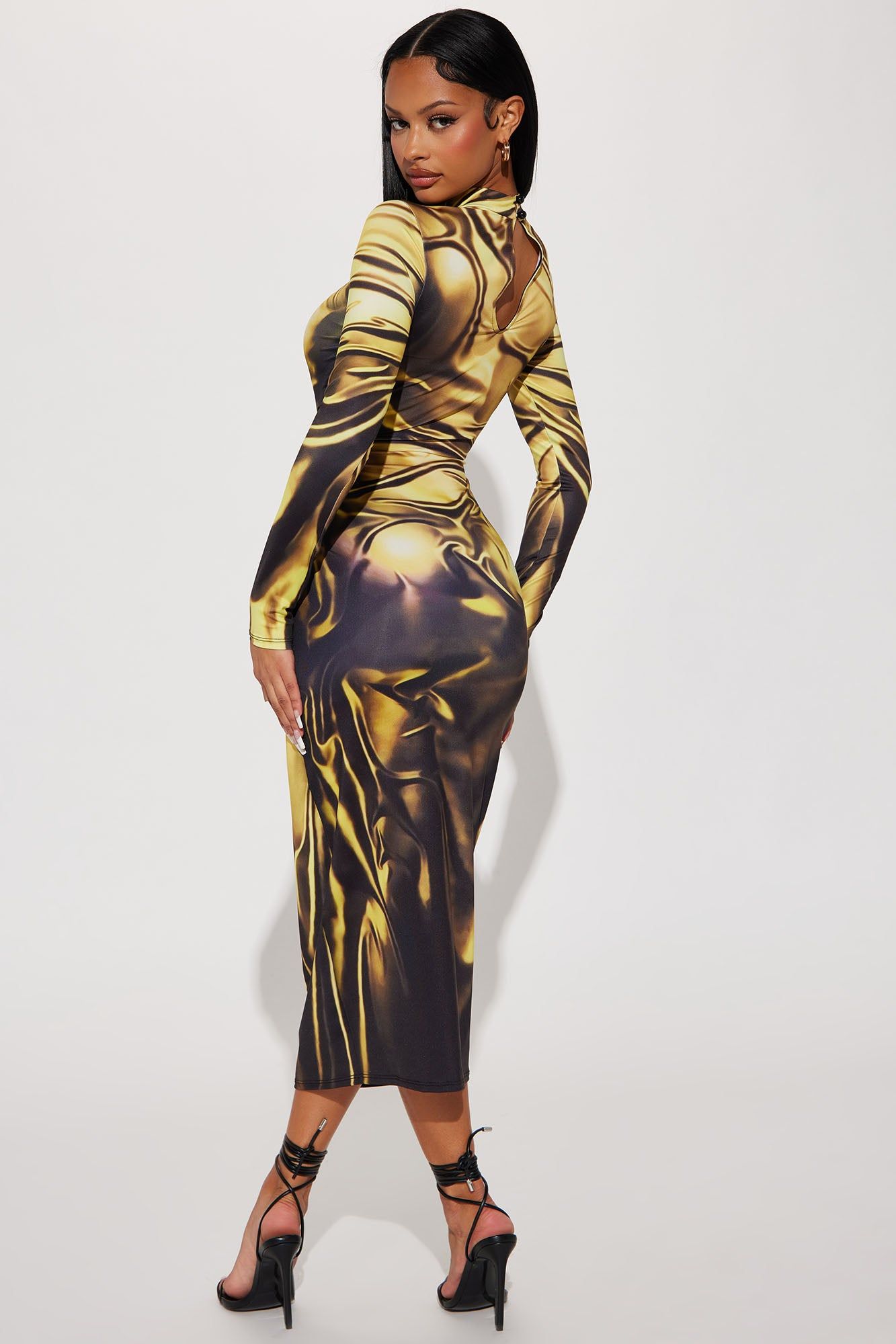 Galaxy Babe Midi Dress - Yellow/combo sold by Fashion Nova product image thumbnail 3