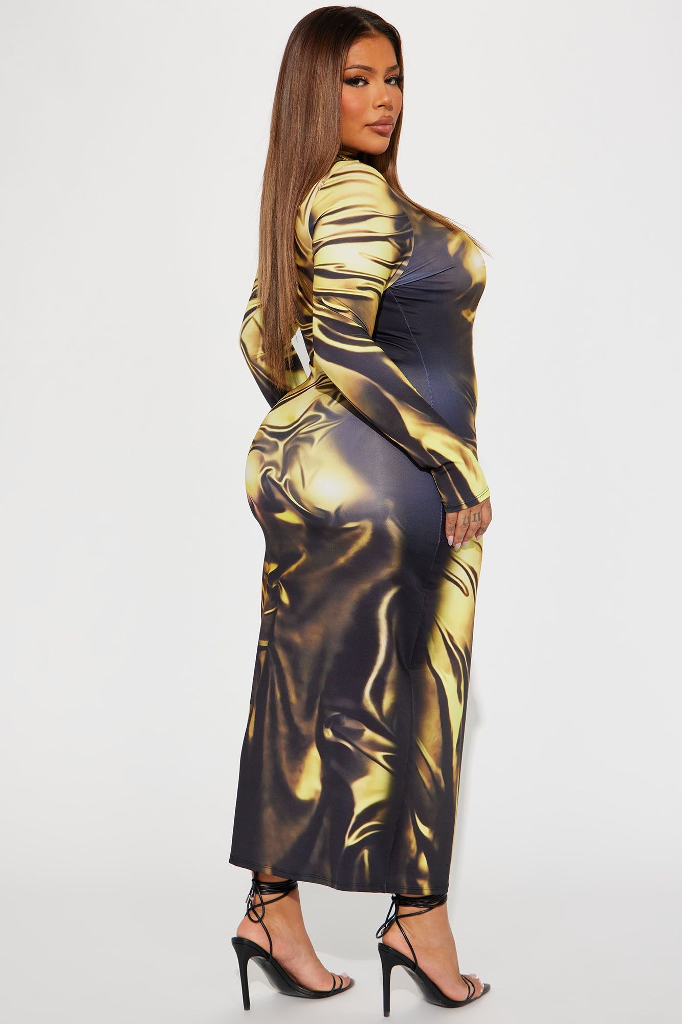 Galaxy Babe Midi Dress - Yellow/combo sold by Fashion Nova product image thumbnail 6