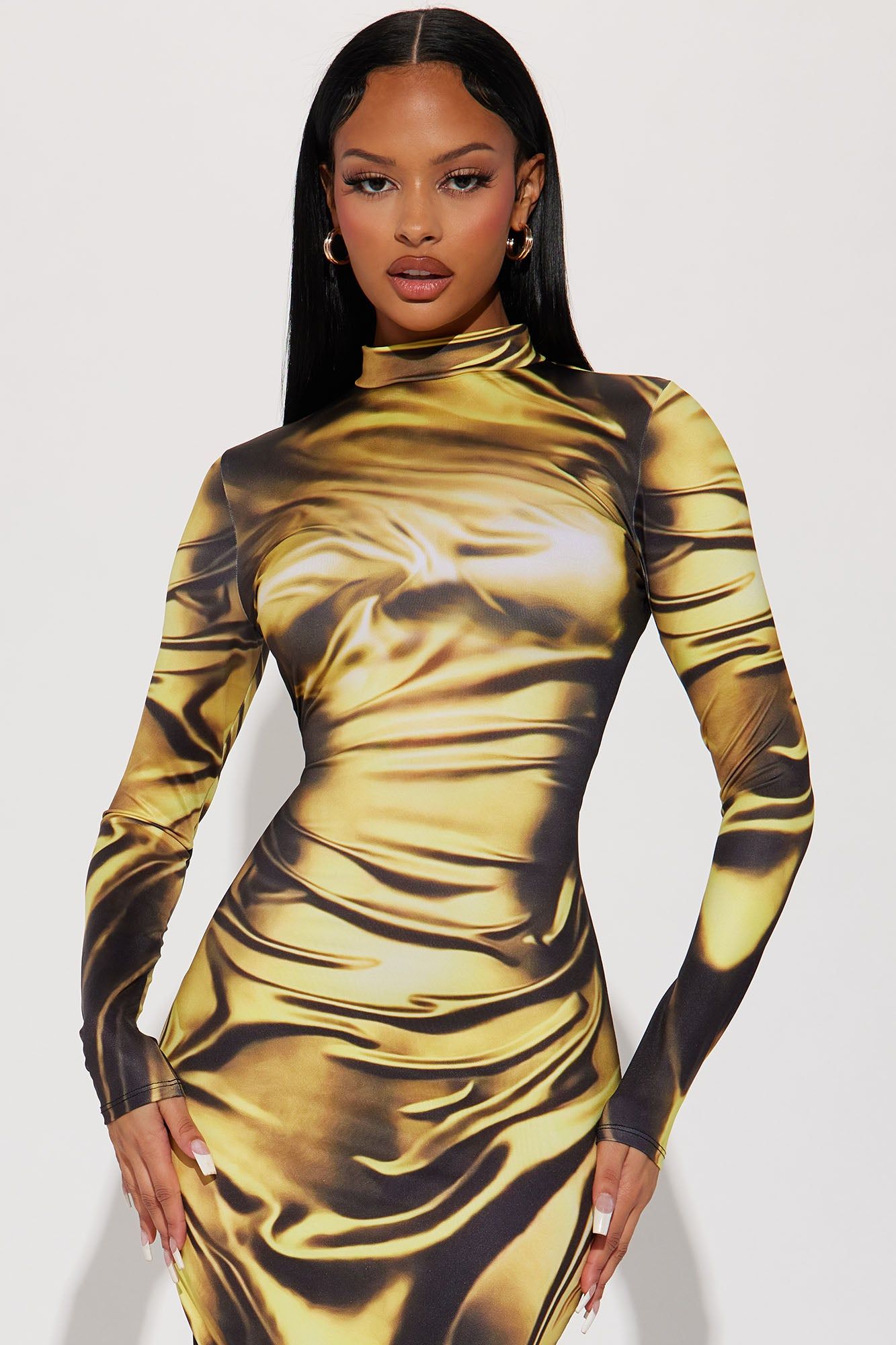 Galaxy Babe Midi Dress - Yellow/combo sold by Fashion Nova product image thumbnail 2
