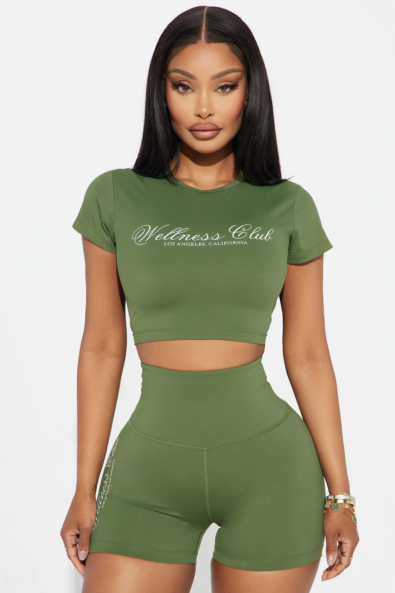 Wellness Club Active Top - Olive sold by Fashion Nova