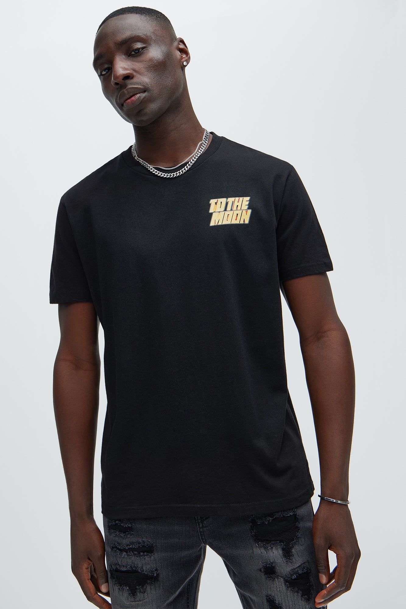 To The Moon Short Sleeve Tee - Black sold by Fashion Nova product image thumbnail 4