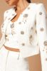 Caroline Embellished Blazer Set - White sold by Fashion Nova