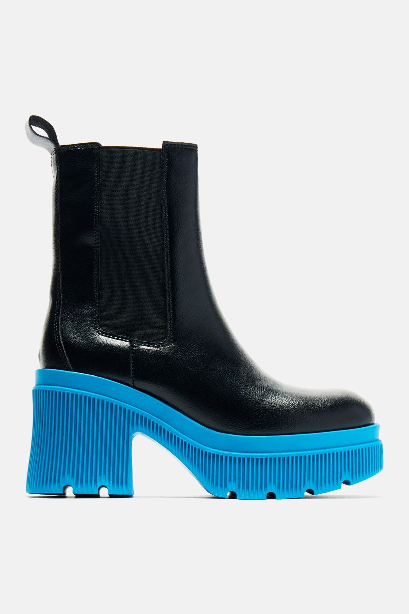 Erika Platform Booties - Black/Blue sold by Fashion Nova