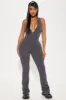 Easy To Be Right Jumpsuit - Charcoal sold by Fashion Nova