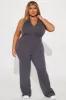 Easy To Be Right Jumpsuit - Charcoal sold by Fashion Nova