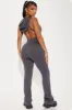 Easy To Be Right Jumpsuit - Charcoal sold by Fashion Nova
