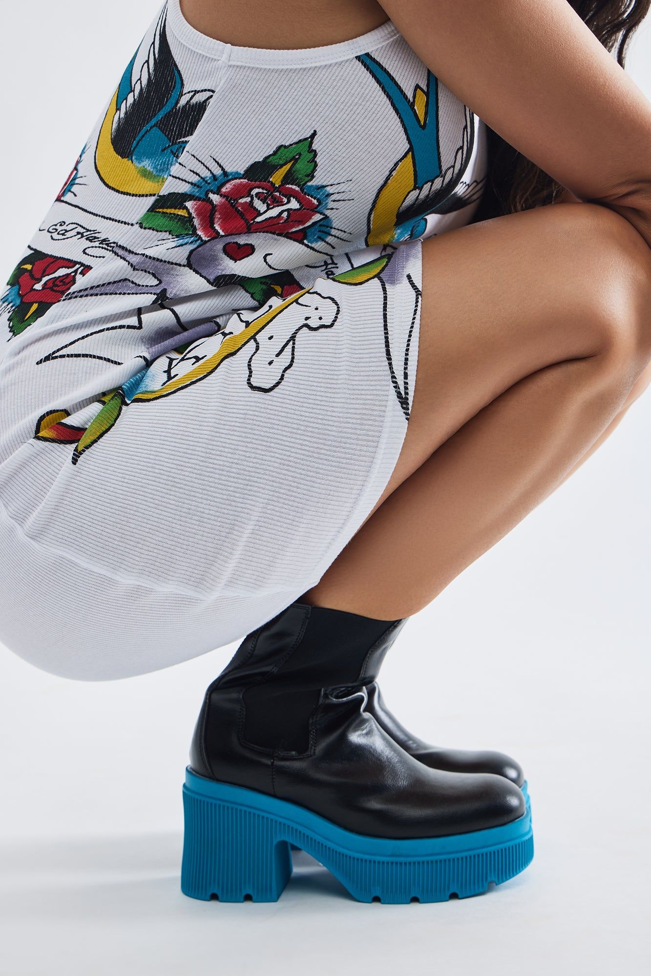Erika Platform Booties - Black/Blue sold by Fashion Nova product image thumbnail 4