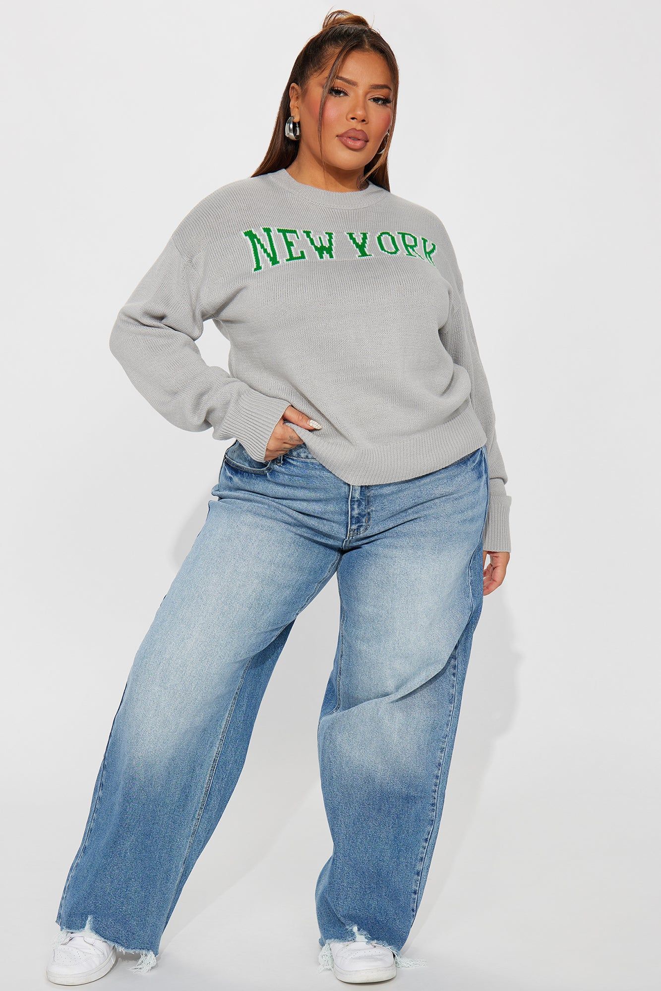 New York Vibe Sweater - Grey/combo sold by Fashion Nova product image thumbnail 5