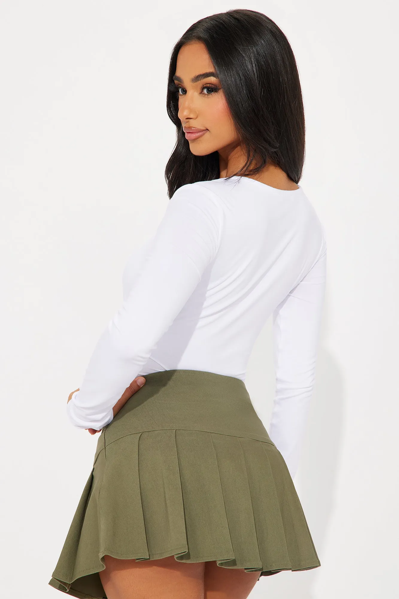 Eli Cut Out Long Sleeve Bodysuit - White sold by Fashion Nova product image thumbnail 4