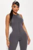 Easy To Be Right Jumpsuit - Charcoal sold by Fashion Nova