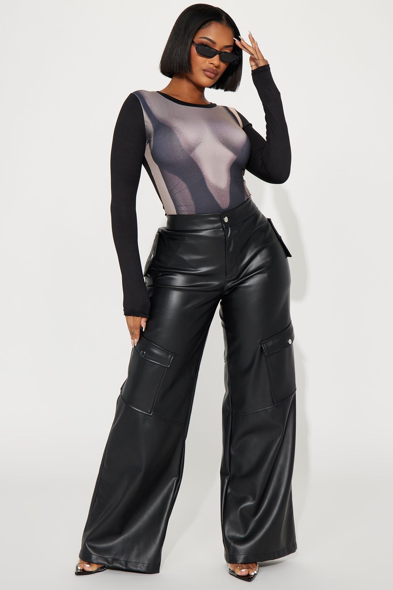 Good Form Long Sleeve Bodysuit - Taupe/combo sold by Fashion Nova product image thumbnail 2