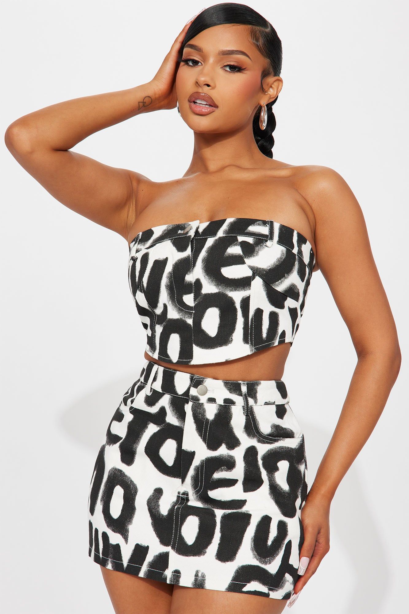 Keep Your Word Skirt Set - White/Black sold by Fashion Nova product image thumbnail 3