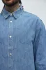 Water Brush Denim Shirt - Light Blue sold by Fashion Nova
