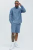 Water Brush Denim Shirt - Light Blue sold by Fashion Nova