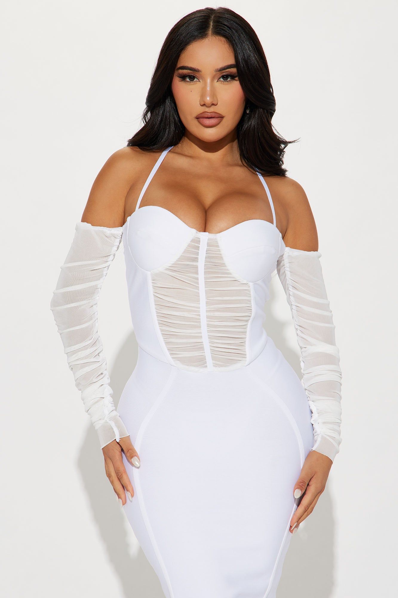 Kristen Bandage Midi Dress - White sold by Fashion Nova product image thumbnail 2
