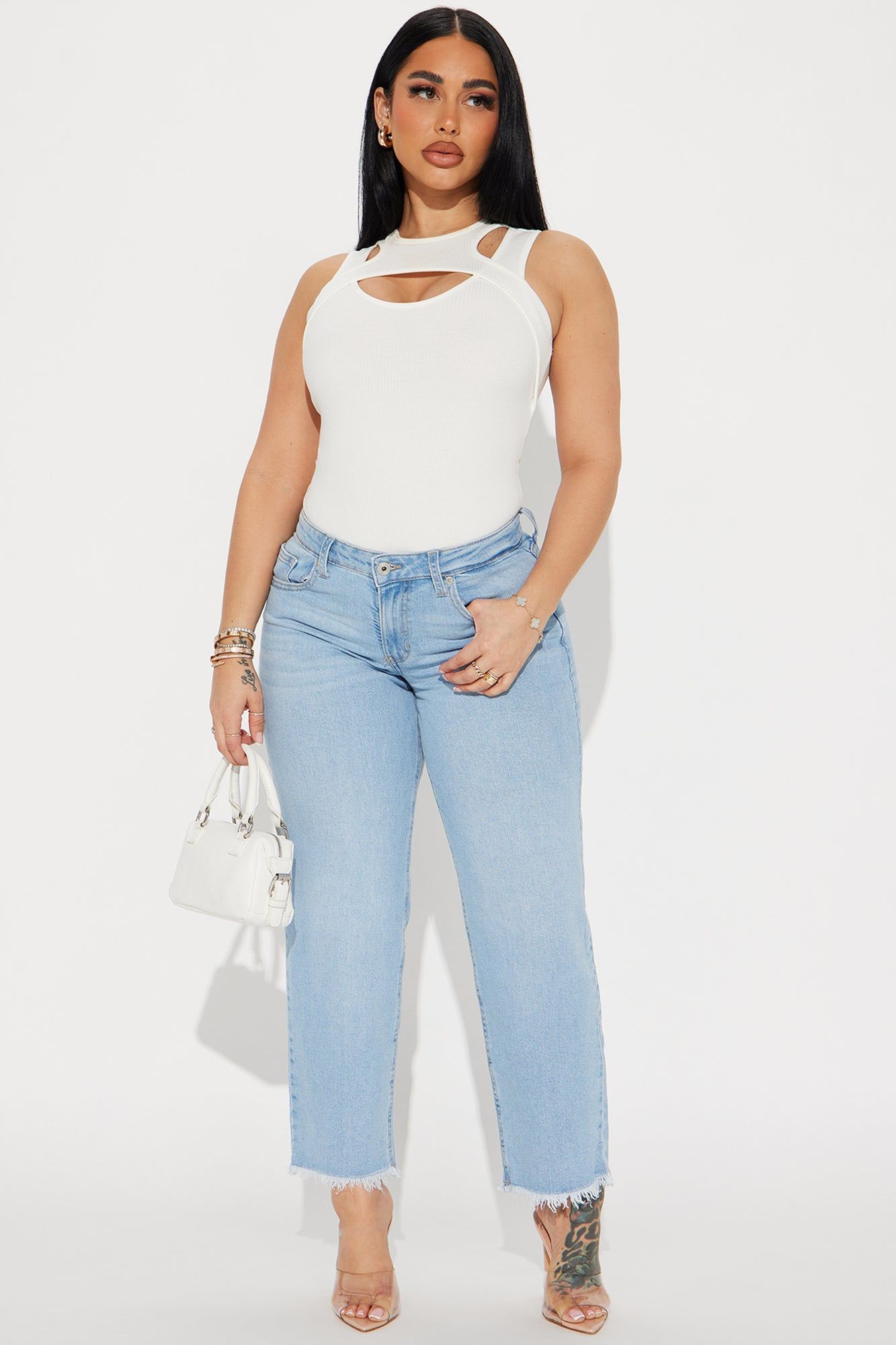 Charlotta Straight Leg Jeans - Light Wash sold by Fashion Nova