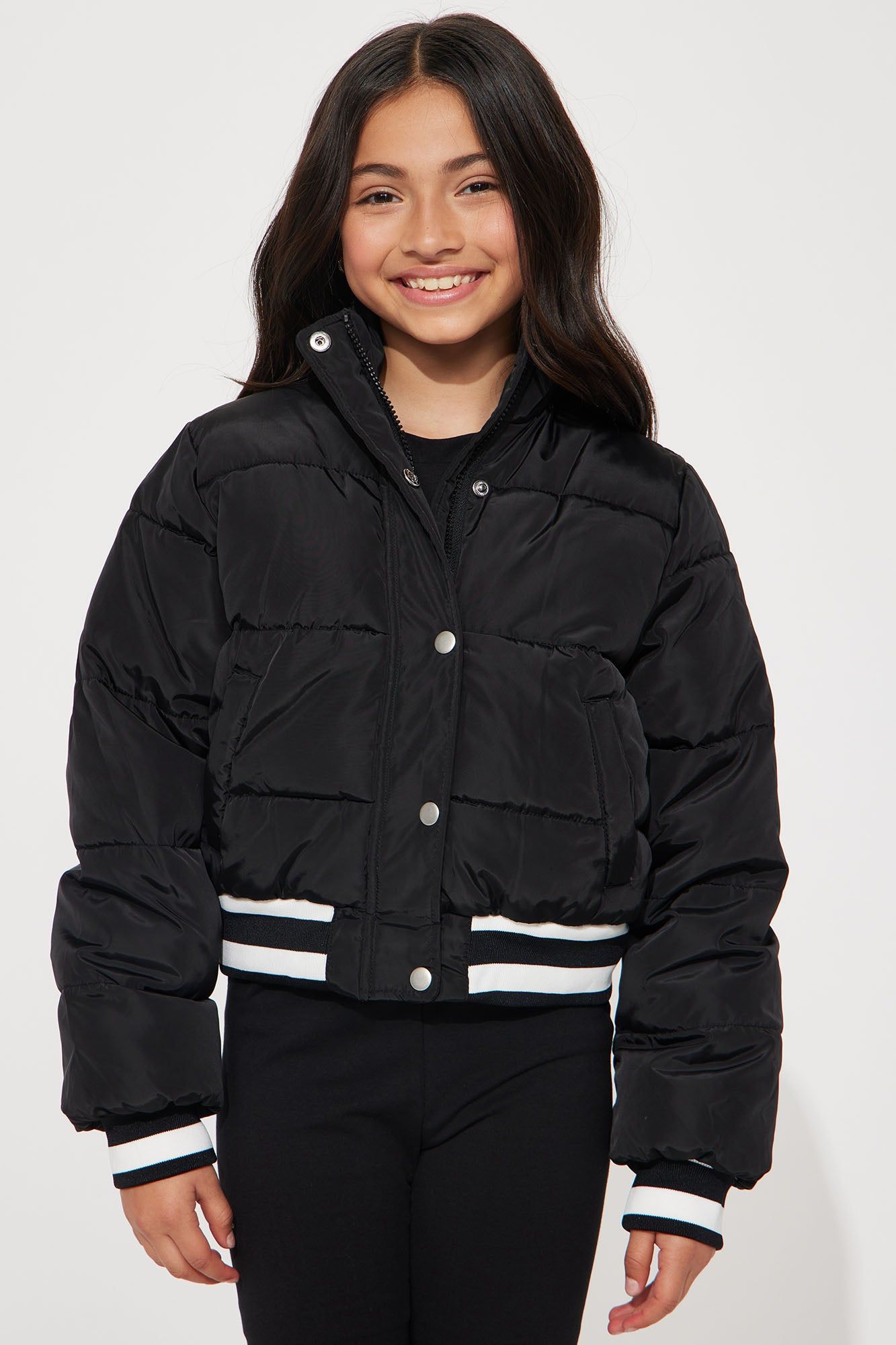 Mini Mrs. Jackson Puffer Jacket - Black sold by Fashion Nova