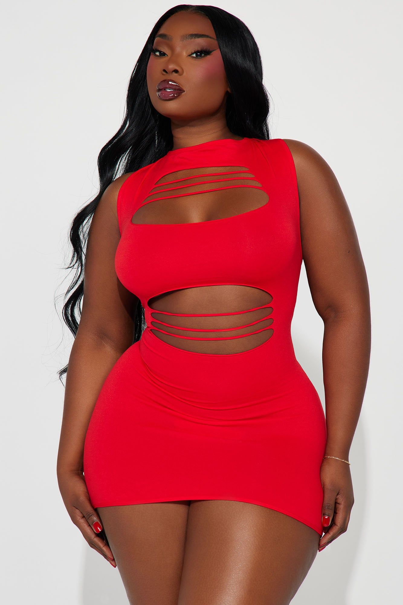 Can't Commit Dress Bodystocking - Red sold by Fashion Nova product image thumbnail 4