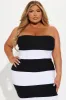 Piper Stiped Maxi Dress - Black/White sold by Fashion Nova