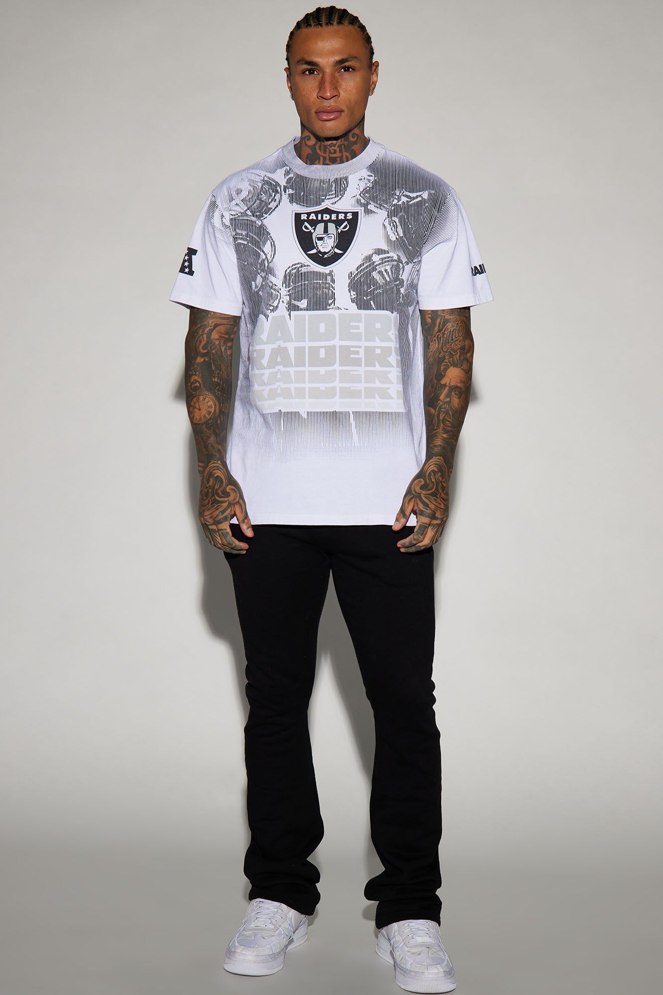 Raiders Huddle Up Short Sleeve Tee - Black/combo sold by Fashion Nova product image thumbnail 2