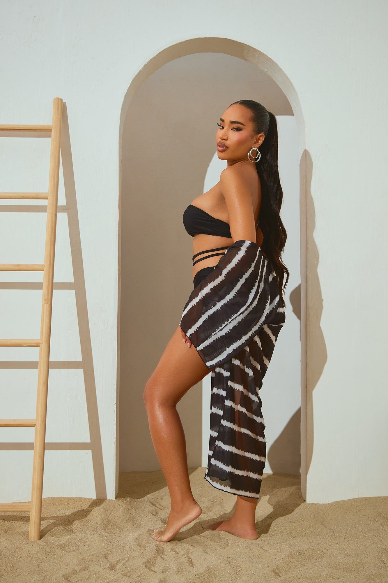 Reyna 3 Piece Bikini Set - Black/combo sold by Fashion Nova product image thumbnail 5