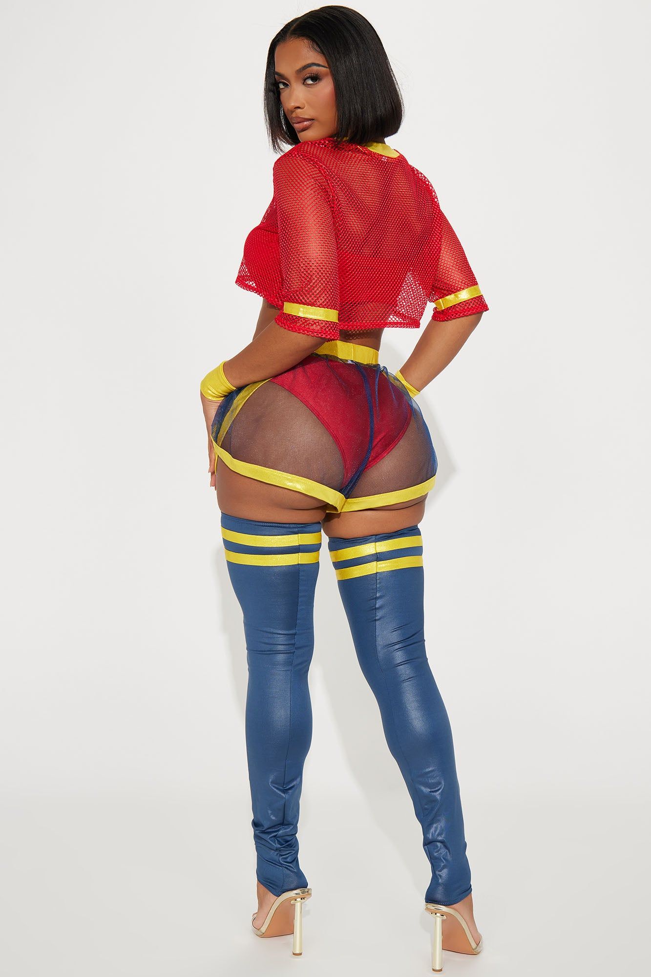 Score The Winning Goal 7 Piece Costume Set - Red/combo sold by Fashion Nova product image thumbnail 4