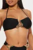 Poolside Sun Hardware 2 Piece Bikini - Black sold by Fashion Nova